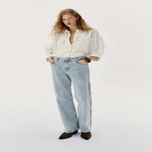 ZARA JEANS Z1975 스트레이트 미드라이즈 자카드 - 스트라이프 6147/165/105