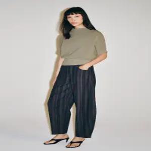 ZARA ZW 컬렉션 하이웨이스트 테이퍼드 청바지 - 브라운 6840/240/700