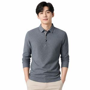 리미드 남성 골프 카라 와플 피케 롱슬리브 티셔츠 ON-KAAG-QWCB46BC