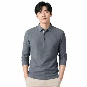 [파파브로]남성 골프 카라 와플 피케 롱슬리브 티셔츠 ON-KAAG-QWCB46BC