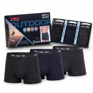 BFL OUTDOOR 남성용 인팅 스판 드로즈 BMD-2602 사각팬티 3매입