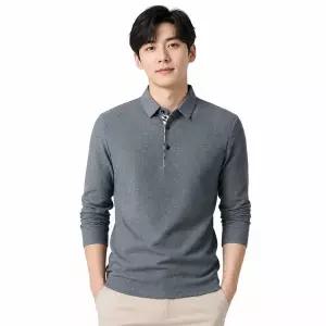[리미드]남성 골프 카라 와플 피케 롱슬리브 티셔츠 ON-KAAG-QWCB46BC