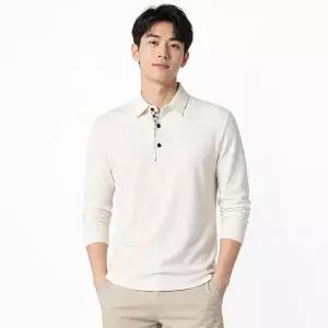 [파파브로]남성 체크 와플 긴팔 카라 티셔츠 ON-KAA-QWE81414_26554152