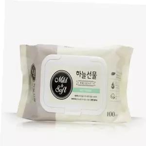 피톤치드 하늘선물 일회용 물티슈 100매캡 12개