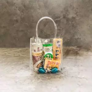 PVC 쇼핑백 투명가방 구디백 답례품 선물포장 15x16x7