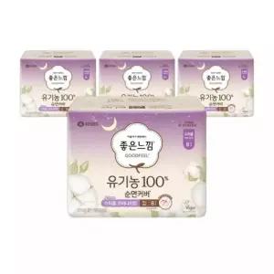 [42cm] 좋은느낌 순면커버 수퍼롱 오버나이트 8매 X 4팩