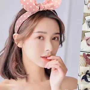 (올핀)귀여운 도트 리본 머리띠 여성 헤어악세서리