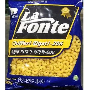 라폰데 마카로니 500g X20 마카로니 파스타면 가공식