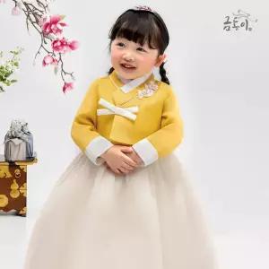 [금동이한복]AW151 여연노랑리본 아동한복 여아한복