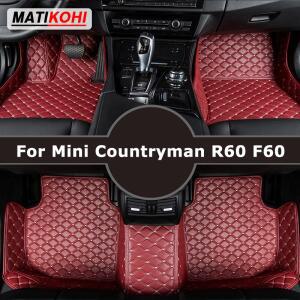 MATIKOHI 맞춤형 자동차 바닥 매트 미니 소형 컨트리맨 R60 F60 매트 카펫 매트 카펫 러그 풋 코체 액세서