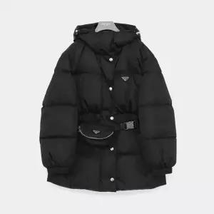 프라다 26FW 삼각로고 리나일론 포켓 벨티드 후드 패딩 여성 자켓 29X966 1WQ8 F0002