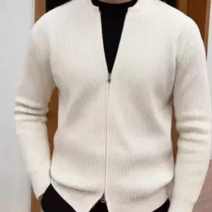 (올핀)남성 가디건 헨리넥 투웨이 지퍼 니트 카디건