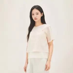 백화점 로엠 반팔 뷔스티에 레이어드 블라우스 RMBLG26R11