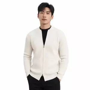 남성 골지 집업 니트 가디건 ON-CA-QWFFZ9BU