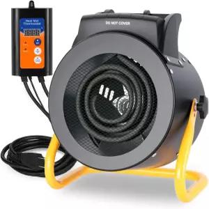 디지털 온도 조절기가 장착된 LHUKSGF 온실 히터 1500W 전기 실외 과열 방지 빠른 난방 성장 텐트 방수