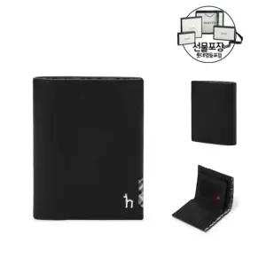 [롯데백화점]헤지스ACC [헤지스/선물포장]블랙 소가죽 중지갑HJWA3E295BK