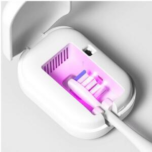 오아 유무선 겸용 UV-C LED 살균 5대 유해균 박멸 휴대용 칫솔 살균건조기_화이트