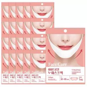 미라클하우스 팩미인 하이드로겔 리프팅 콜라겐 V 마스크팩 20팩+1팩/얼굴/턱/브이라인/패치 673557