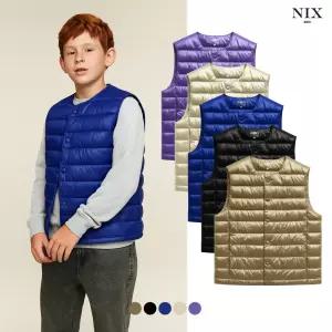 [NIXKIDS]유니) 나일론 덕다운 80/20 - 라운드 샤이니 경량 베스트(35G)(레귤러핏) (FKRWCVE702P)