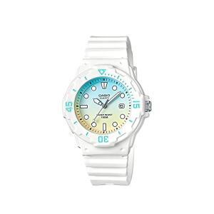 CASIO 카시오 칩카시 손목시계 디지털 화이트 스카이블루 옐로우 LRW-200H-2E2 [병행수입품]
