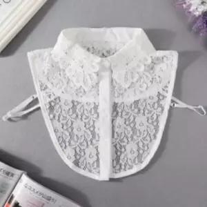[르에센] 펀칭 레이스 페이크 카라 이너 레이어드 셔츠 넥케이프