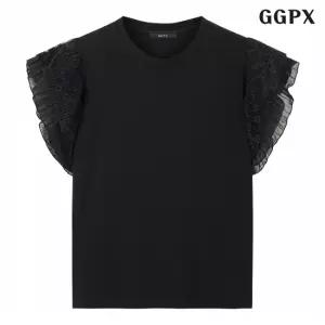 퓨어 프릴 레이스 반팔 티셔츠 GQBLW094D