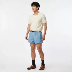 PLAYBOY 트렁크 5매입 순면 40수 아웃밴드 사각팬티 PMT1205