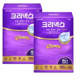 크리넥스 보습에센스 로션 150매x3개입 x 2팩 각티슈 화장지 휴지