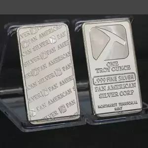 스팟 PAN AMERCIAL BAR ONE T OUNCE 실버 바 수집품 금 파는 사람 낙타 곡괭이 은괴 기념
