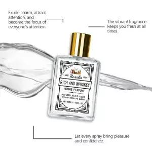 ROXELIS 50ml 리치 앤 위스키 옴므 오래 지속되는 향기 매력을 강화하고 자신감있게 스타일과 우아함을