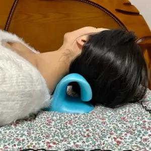 하니B2 일자목스트레칭 목 스트레칭 넥스트레쳐 블루 경추베개 경추목베개 목스트레칭기구 스마트 빠른 배