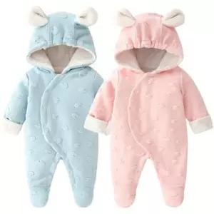 기모 곰돌이 노블 아동 후드 우주복 204296 신생아 아기 유아 애기 털