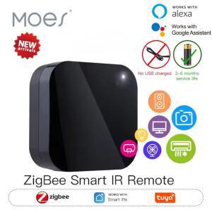 MOES Tuya Zigbee3.0 에어컨 TV 용 스마트 IR 리모컨 범용 적외선 Alexa, Google 홈과 함께 작동합니다.