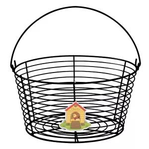 메탈 메시 와이어 계란 바구니 휴대용 채소 과일 수집함 30.5cm