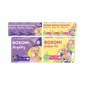 보솜이 메가드라이 대형 30매, 4팩, 1개 + 액션핏 대형 30매, 4팩, 1개