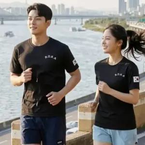 쿨링 기능성 반팔티 남녀공용 체육대회 단체복 스포츠 운동복