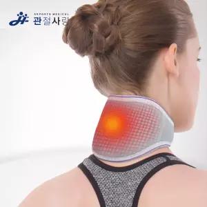 [무료배송]넥가드 목보호밴드 경추보호 자가발열 보온 자석 목 지지대 찜질 밴드 거북목 일자목