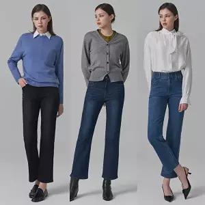 [뱅뱅]26FW 가을 여성 라이크라 스트레이트 데님 3종