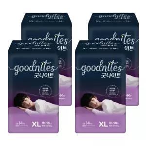 굿나이트 팬티형 아기 육아용품 기저귀 남여공용 40~60kg 특대형(XL) 56매