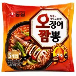 농심 오징어짬뽕(멀티팩) 124g X 5 X 8묶음 (40개입)