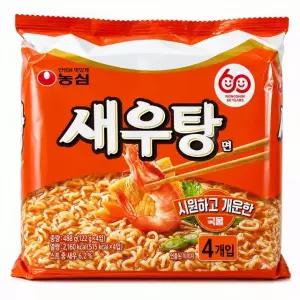 농심 새우탕면(멀티팩) 122g X 4 X 8묶음 (32개입)