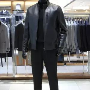 [바쏘](의정부점)25 FW 수입 천연 양가죽 100% 오일브러쉬 라이더 재킷점퍼 리얼블랙