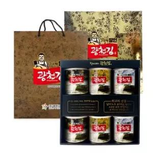 광천김 달인 6호 캔김 선물세트/재래김/파래김/돌김/조미김/구운김