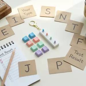 키보드 클리커 딸깍이 키캡키링4구 mbti