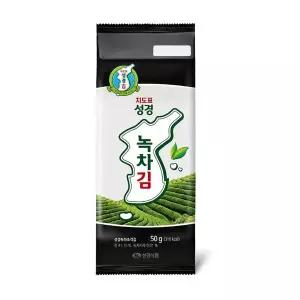 [보리보리/베스트쇼핑]지도표 성경김 녹차 조각김 대 50g 20개, 한박스