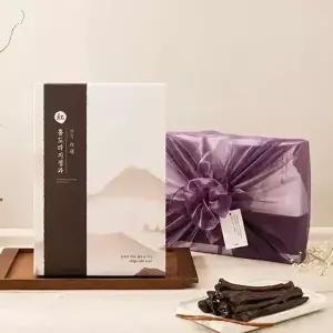 행복한홍삼 수제 도라지정과 보자기 선물 세트 500g, 1개