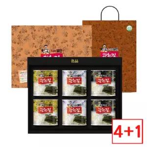 [광천김][4+1]광천김 달인 6호 캔김 선물세트/재래김/파래김/돌김/조미김/구운김