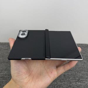 Businss 600D 카본 삼성 갤럭시 Z 폴드 8 울트라 7 6 5 마그네틱 힌지 쉘 초박형 보호 커버용 Magsafe 케이