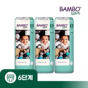 덴마크 친환경 기저귀 밤보그린 팬티형 1박스 6단계 대용량(38매x3팩), 114매