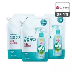 온더바디 코튼풋 발을씻자 풋샴푸 리필 500ml 레몬 3개